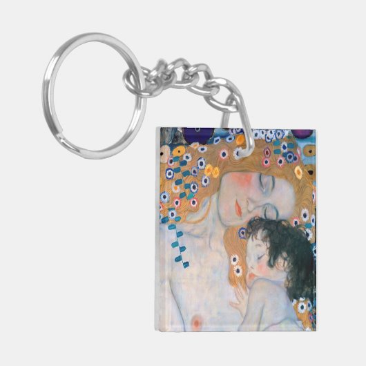 Gustav Klimt - Moeder en kind Sleutelhanger (Voorkant Links)