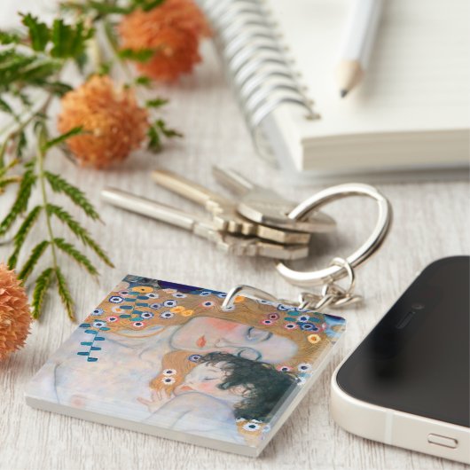 Gustav Klimt - Moeder en kind Sleutelhanger (Voorkant Rechts)