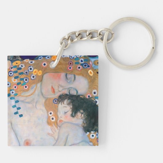 Gustav Klimt - Moeder en kind Sleutelhanger (Achterkant)