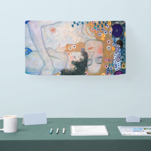 Gustav Klimt - Moeder en kind Spandoek (Beurs)