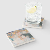 Gustav Klimt - Moeder en kind Stenen Onderzetter (Zijkant)