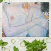 Gustav Klimt - Moeder en kind Theedoek (Gevouwen)