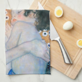 Gustav Klimt - Moeder en kind Theedoek (Quarter Fold)
