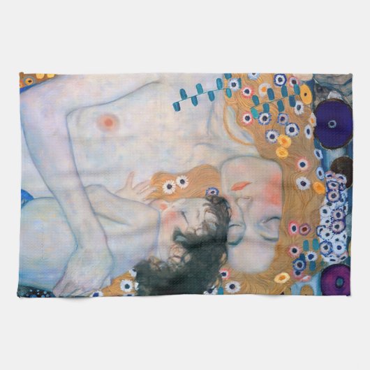 Gustav Klimt - Moeder en kind Theedoek (Horizontaal)