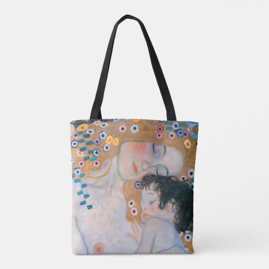 Gustav Klimt - Moeder en kind Tote Bag (Achterkant)