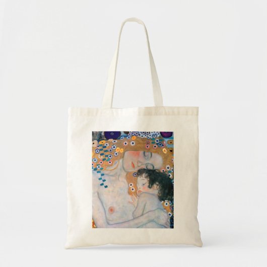 Gustav Klimt - Moeder en kind Tote Bag (Voorkant)