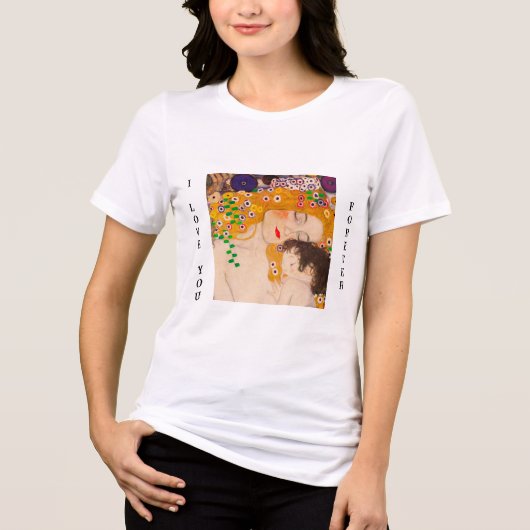 Gustav Klimt - Moeder en Kind Tri-Blend Shirt (Voorkant)