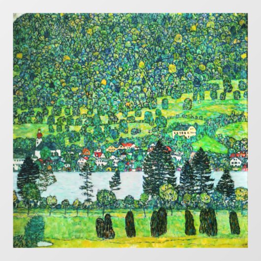 Gustav Klimt - Mountain Slope bij Unterach Raamsticker (Vel)