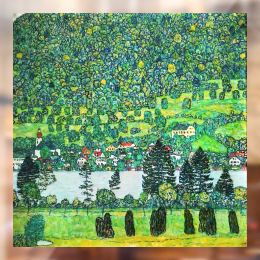 Gustav Klimt - Mountain Slope bij Unterach Raamsticker (Vel 2)