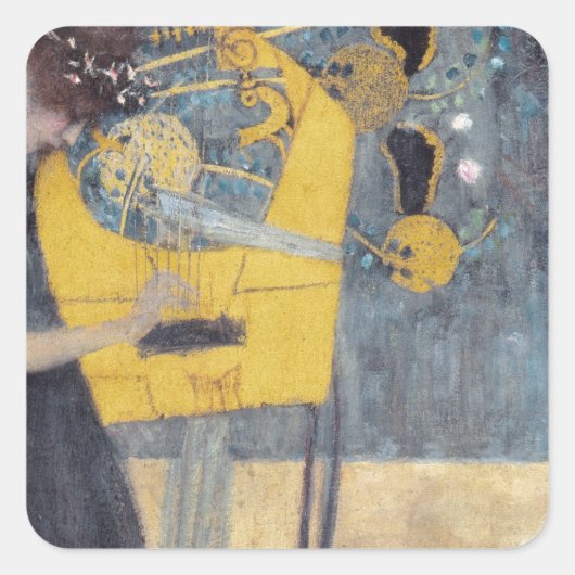 Gustav Klimt // Musik Vierkante Sticker (Voorkant)