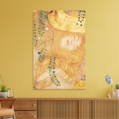 Gustav Klimt | Nadere gegevens over de watervoorra Canvas Afdruk (Insitu (Woonkamer))
