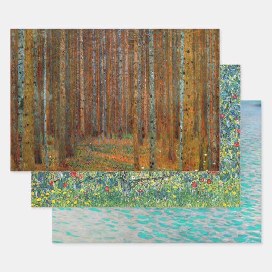 Gustav Klimt - Natuur/landschapsselectie Inpakpapier Vel (Set)