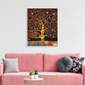 Gustav Klimt - onder de boom van het leven Canvas Afdruk (Insitu (Woonkamer))
