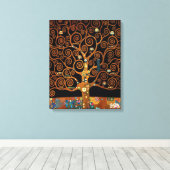 Gustav Klimt - onder de boom van het leven Canvas Afdruk (Insitu (Houten vloer))