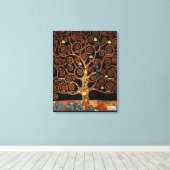 Gustav Klimt - onder de boom van het leven Canvas Afdruk (Insitu (Houten vloer))