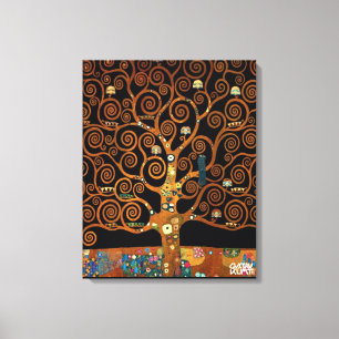 Gustav Klimt - onder de boom van het leven Canvas Afdruk