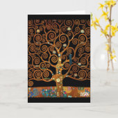 Gustav Klimt onder de boom van het leven Kaart (Gele Bloem)