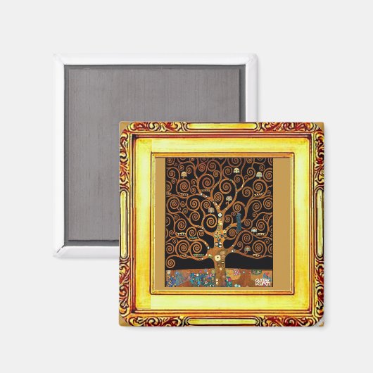 Gustav Klimt - onder de boom van het leven Magneet (Voorkant / Achterkant)
