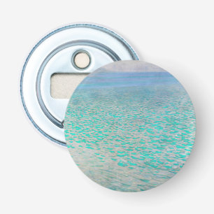 Gustav Klimt - Op het Attersee Button Flesopener