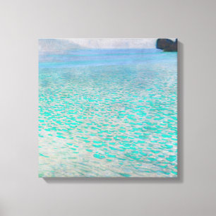 Gustav Klimt - Op het Attersee Canvas Afdruk