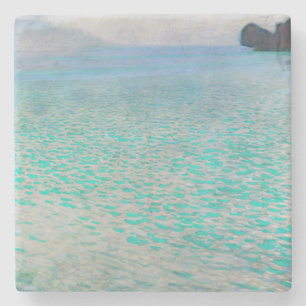 Gustav Klimt - Op het Attersee Stenen Onderzetter