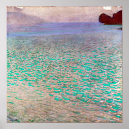 Gustav Klimt op het meer van Attersee Poster (Voorkant)