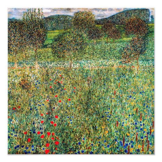 Gustav Klimt - Orchard Foto Afdruk (Voorkant)