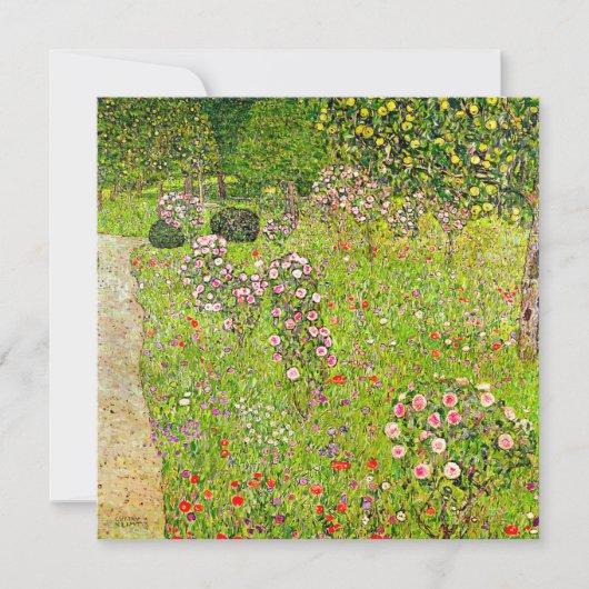 Gustav Klimt Orchard met Rozen Kaart (Voorkant)