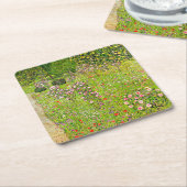 Gustav Klimt Orchard met Rozen Kartonnen Onderzetters (Schuin)