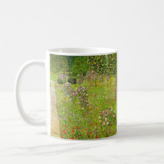 Gustav Klimt Orchard met Rozen Koffiemok (Links)