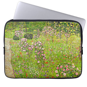 Gustav Klimt Orchard met Rozen Laptop Sleeve