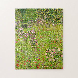 Gustav Klimt Orchard met Rozen Legpuzzel
