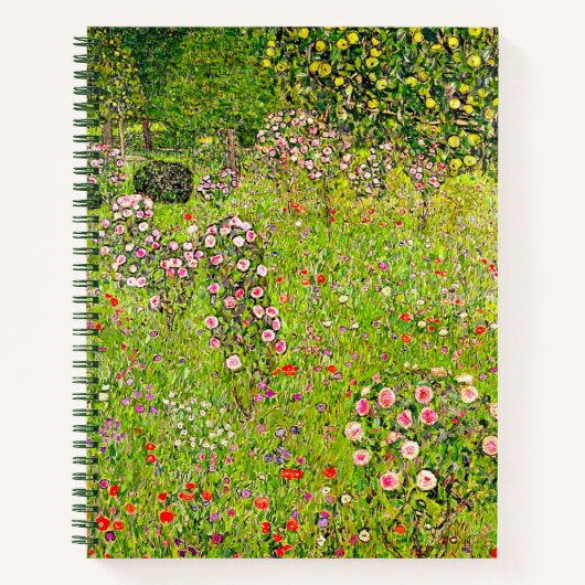 Gustav Klimt Orchard met Rozen Notitieboek (Voorkant)