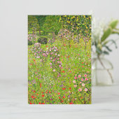 Gustav Klimt Orchard met Rozen Save The Date (Staand voorkant)