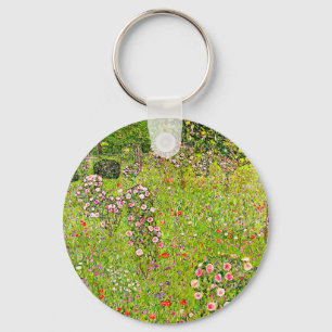 Gustav Klimt Orchard met Rozen Sleutelhanger