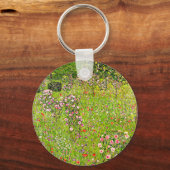 Gustav Klimt Orchard met Rozen Sleutelhanger (Voorkant)