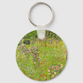 Gustav Klimt Orchard met Rozen Sleutelhanger (Achterkant)