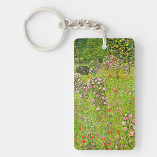 Gustav Klimt Orchard met Rozen Sleutelhanger