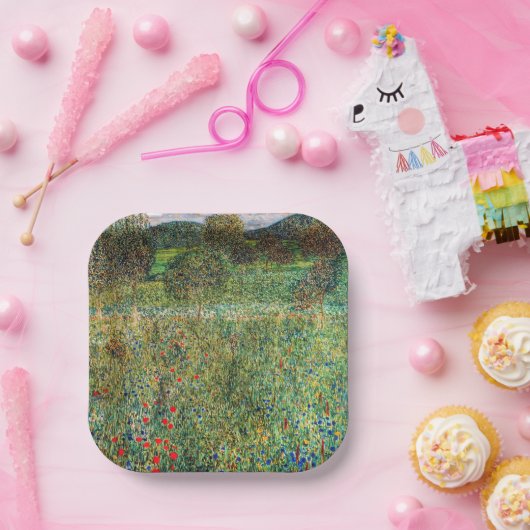 Gustav Klimt - Orchard Papieren Bordje (Feest)