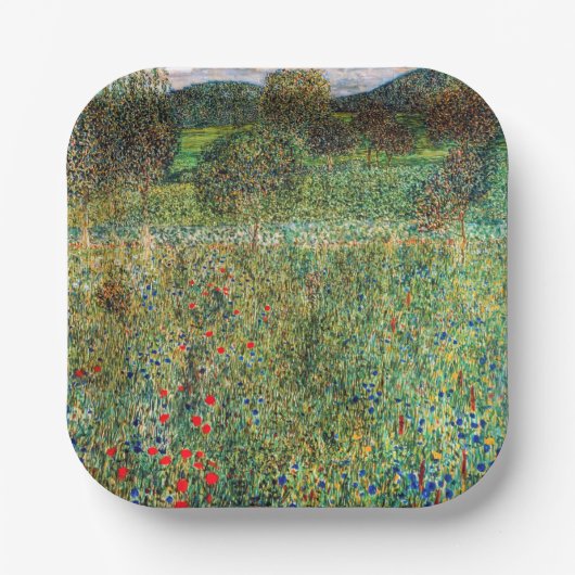 Gustav Klimt - Orchard Papieren Bordje (Voorkant)