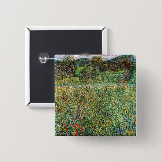 Gustav Klimt - Orchard Vierkante Button 5,1 Cm (Voorkant /achterkant)