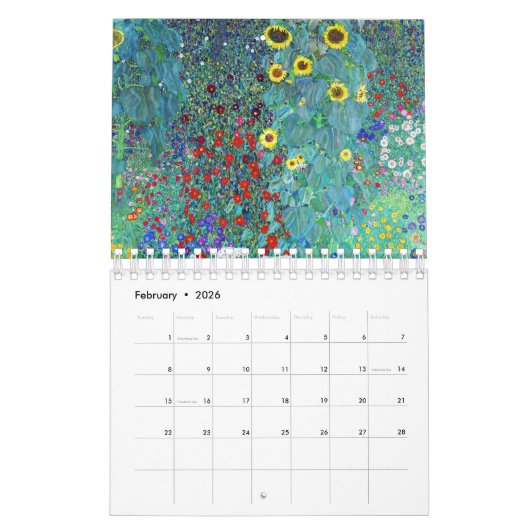 Gustav Klimt painting art Kalender (Feb 2026)