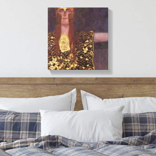 Gustav Klimt - Pallas Athena Canvas Afdruk (Insitu (Slaapkamer))