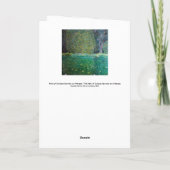 Gustav Klimt - Park Schloss Kammer am Attersee Kaart (Achterkant)