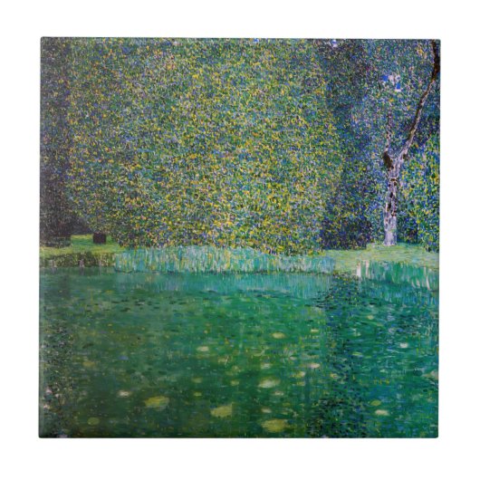 Gustav Klimt - Park Schloss Kammer am Attersee Tegeltje (Voorkant)
