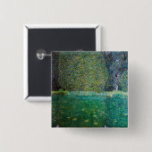 Gustav Klimt - Park Schloss Kammer am Attersee Vierkante Button 5,1 Cm (Voorkant /achterkant)