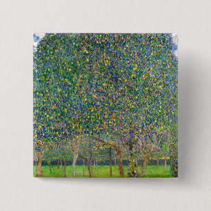 Gustav Klimt - Perenboom Vierkante Button 5,1 Cm