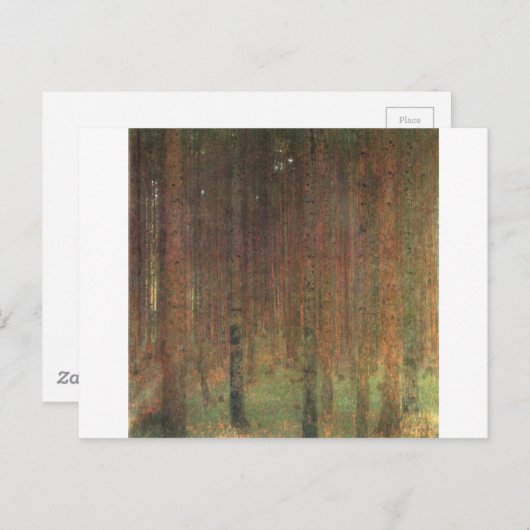Gustav Klimt - Pine Forest Briefkaart (Voorkant / Achterkant)