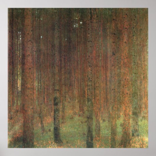 Gustav Klimt Pine Trees Poster (Voorkant)