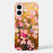 Gustav Klimt Pink Flower Garden Artistic Case (Achterkant)